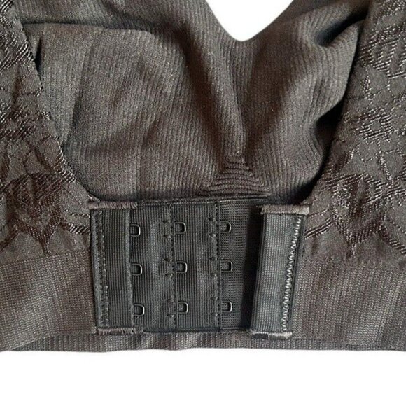 Bali Women's Comfort Revolution ComfortFlex Wirefree Bra Black Aztec Medium - Picture 5 of 8